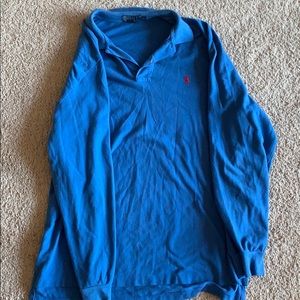 Blue polo long sleeve